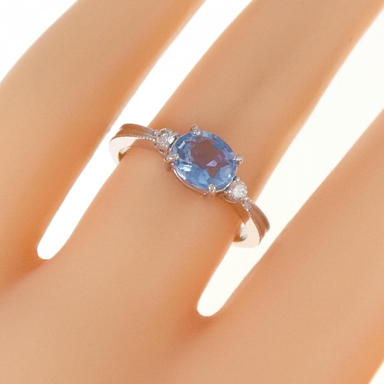 [再加工款] PT海蓝宝戒指 0.77CT