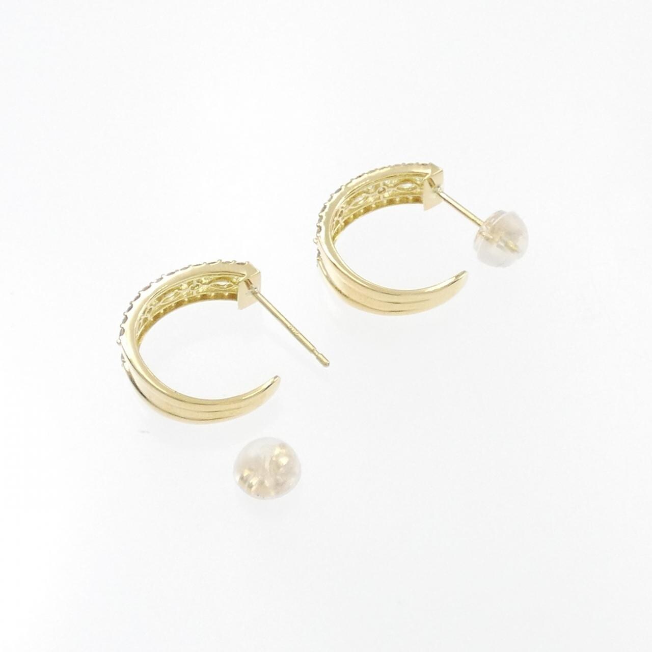 【新品】K18YG ダイヤモンド ピアス 0.60CT