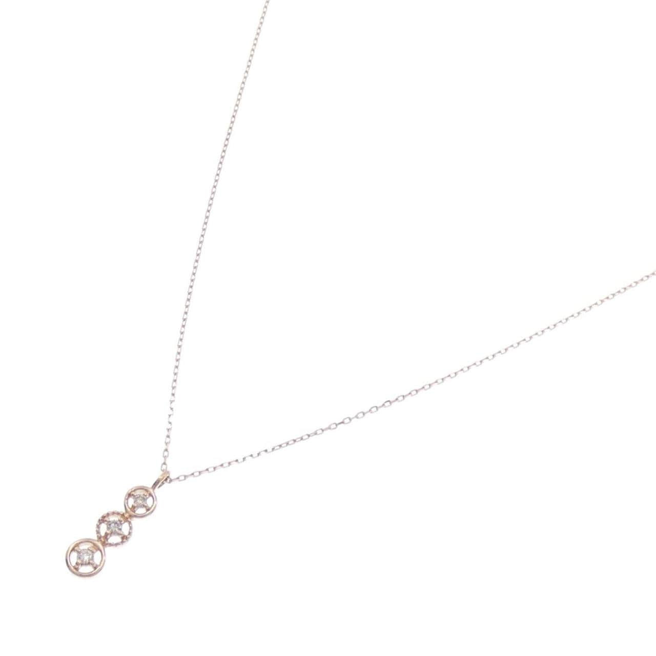 [BRAND NEW] K10PG Diamond necklace 0.04CT