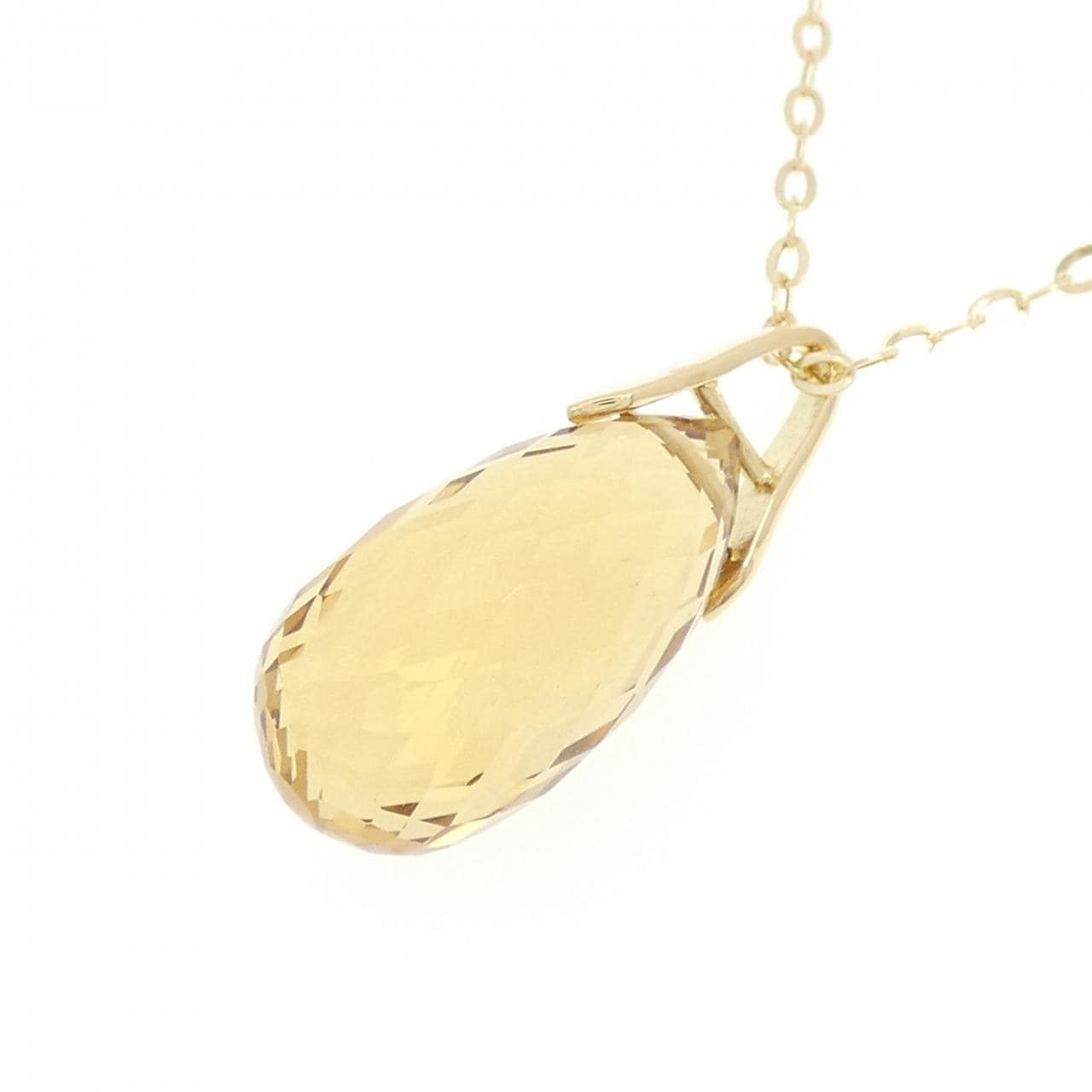 K18YG Citrine Necklace 12.00CT