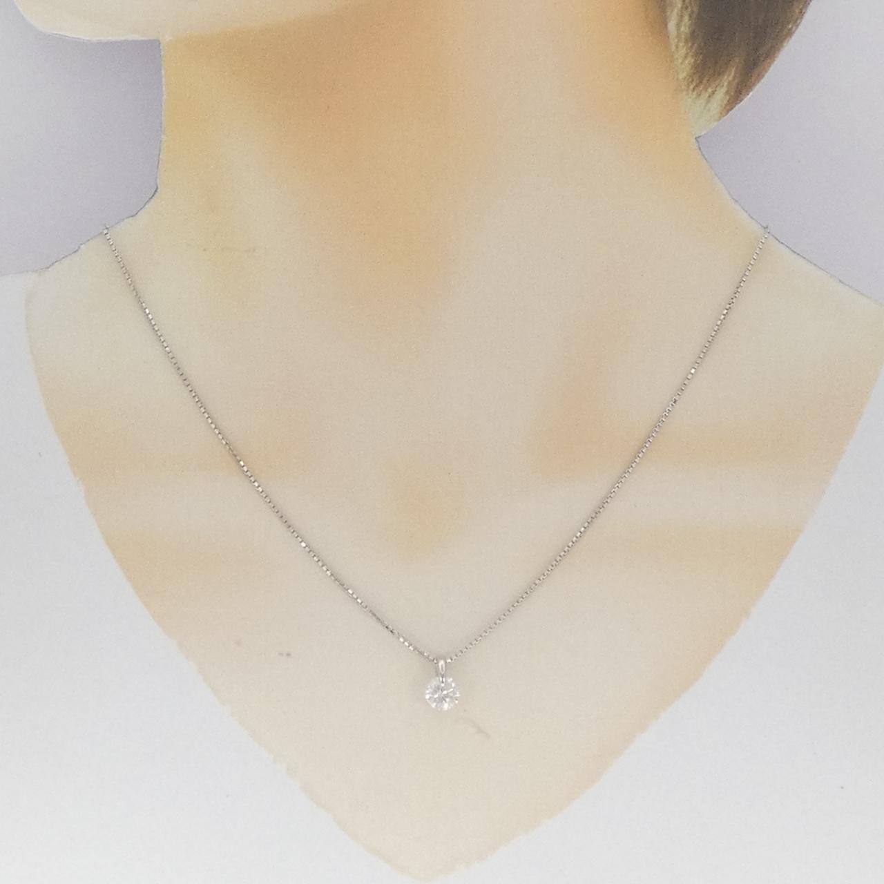 PT900/PT850 ソリティア ダイヤモンド ネックレス 1.019CT