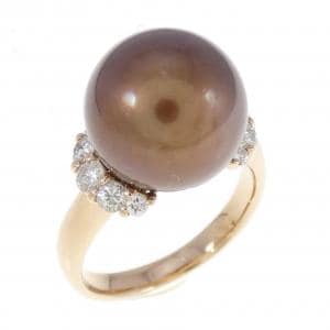 black butterfly pearl ring