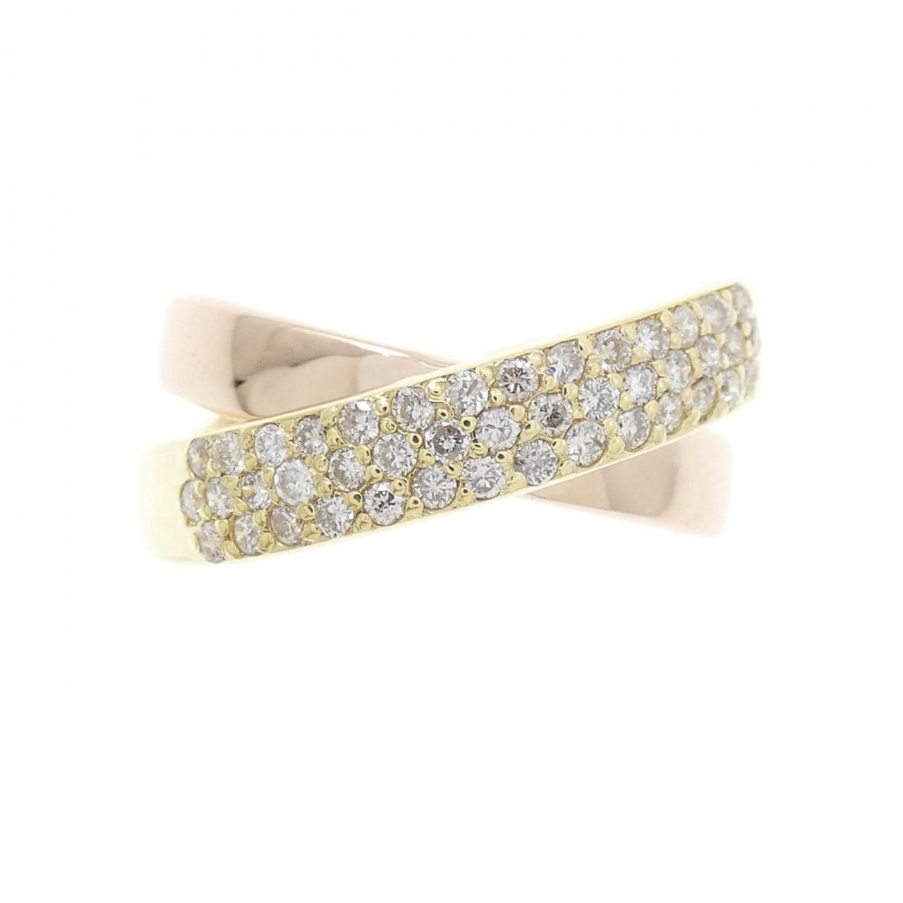 K18YG/K18PG パヴェ ダイヤモンド リング 0.30CT