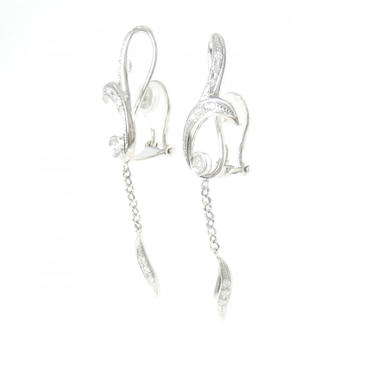 K18WG ダイヤモンド イヤリング 0.30CT