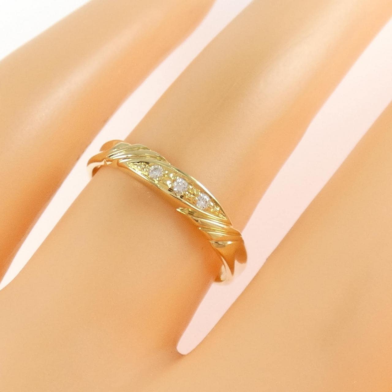 K18YG ダイヤモンド リング 0.03CT