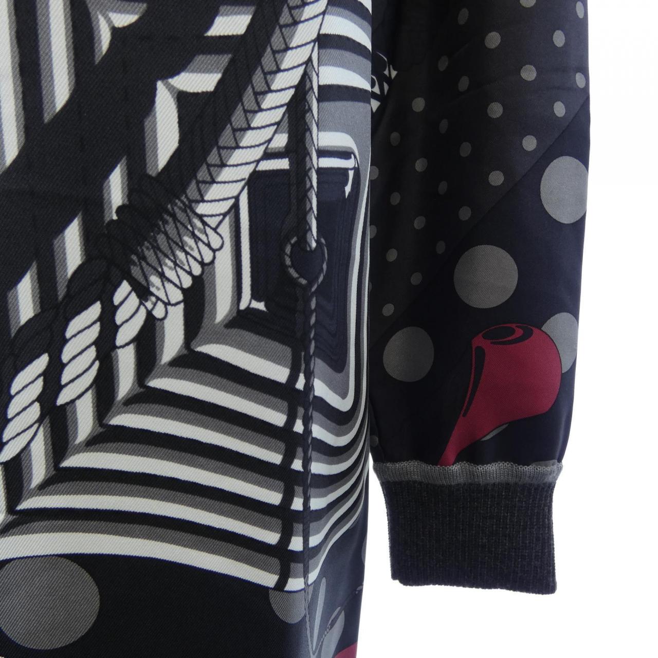 エルメス HERMES CLIL-CLAC A POIS *17-7754 ツイルレーヌ ワンピース