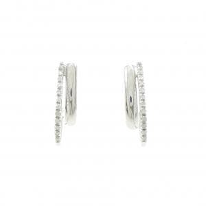 750WG/K18WG ダイヤモンド ピアス