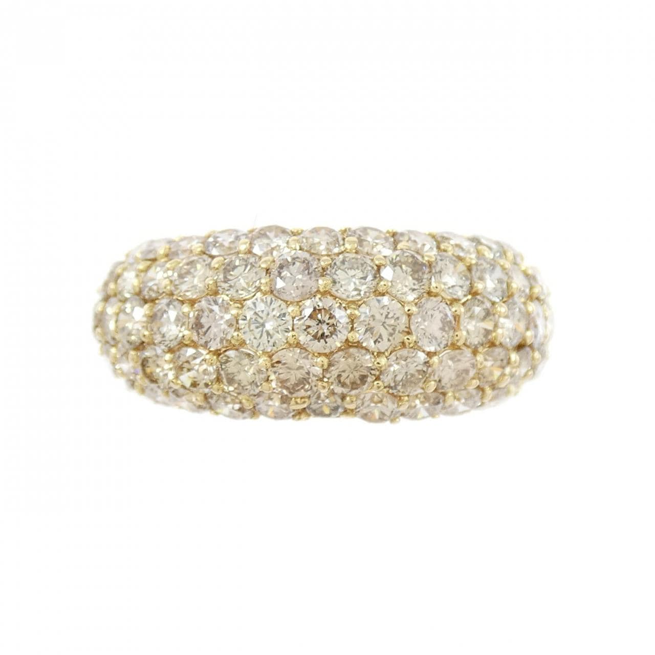 K18YG パヴェ ダイヤモンド リング 2.00CT