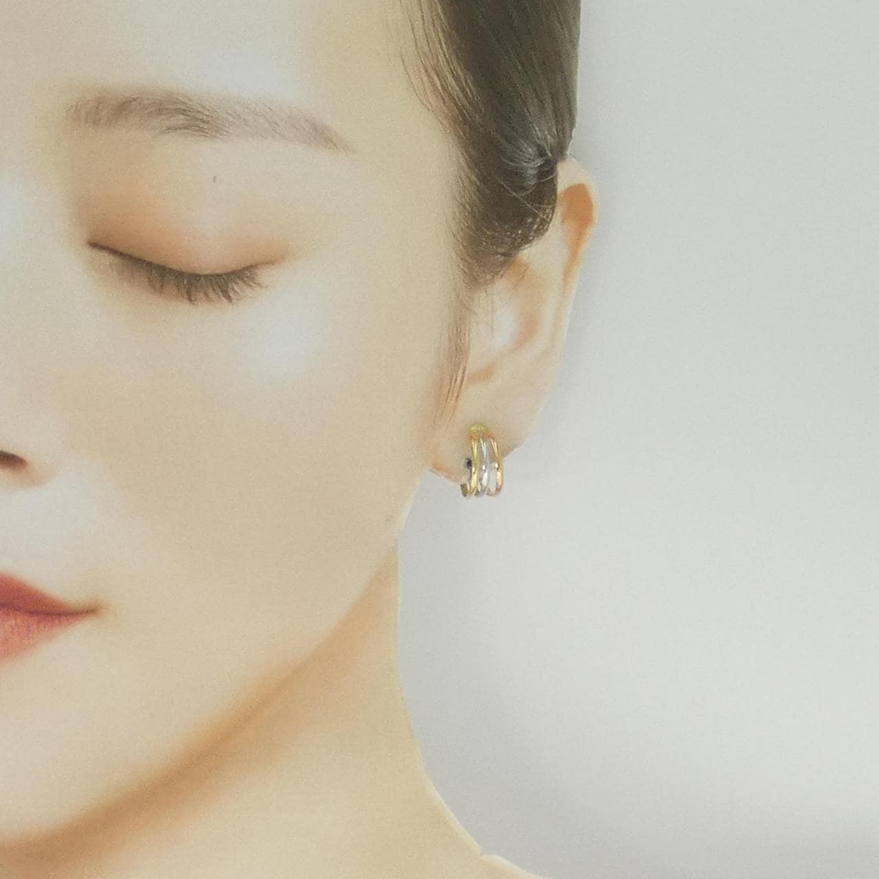 750スリーカラー イヤリング