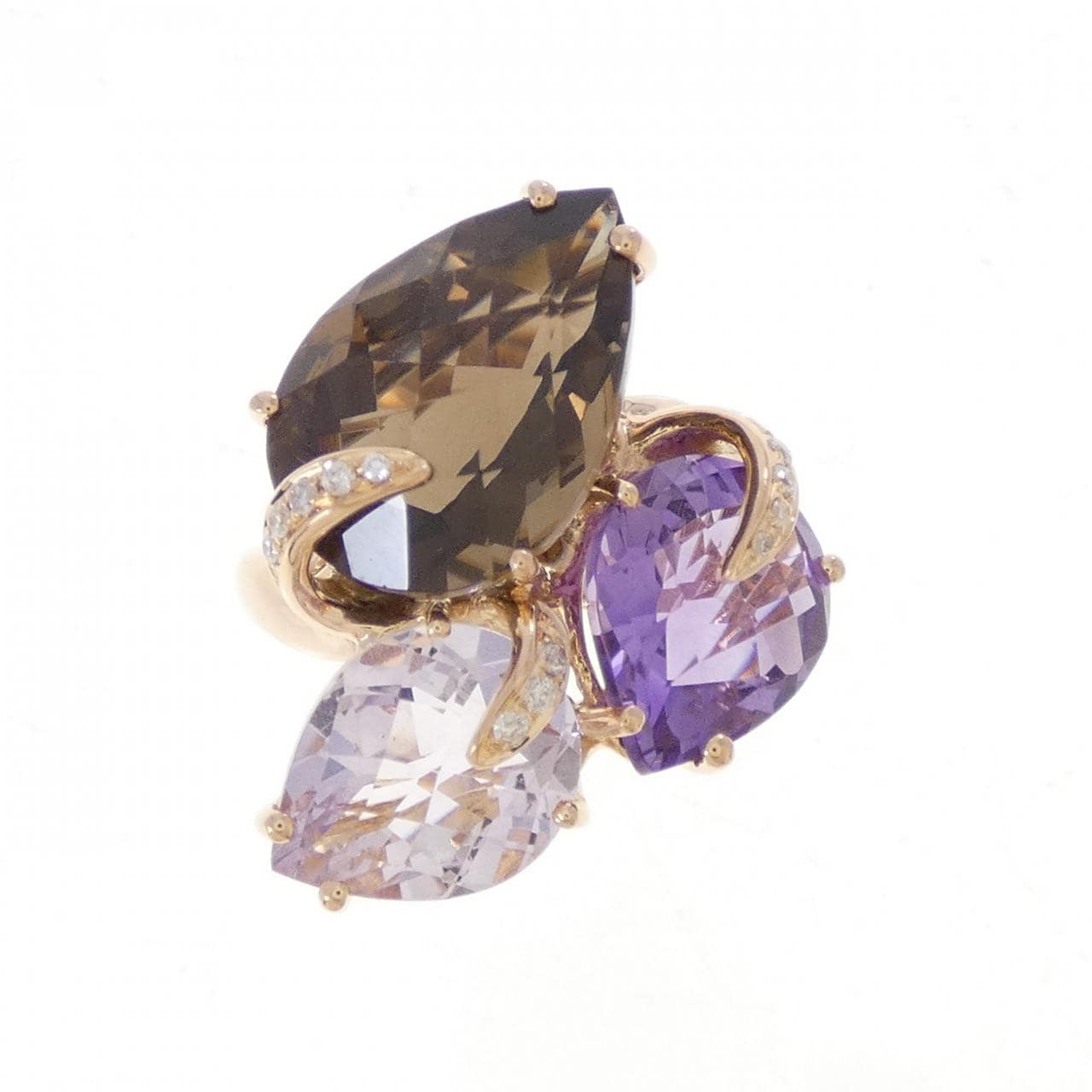 K18PG カラーストーン リング