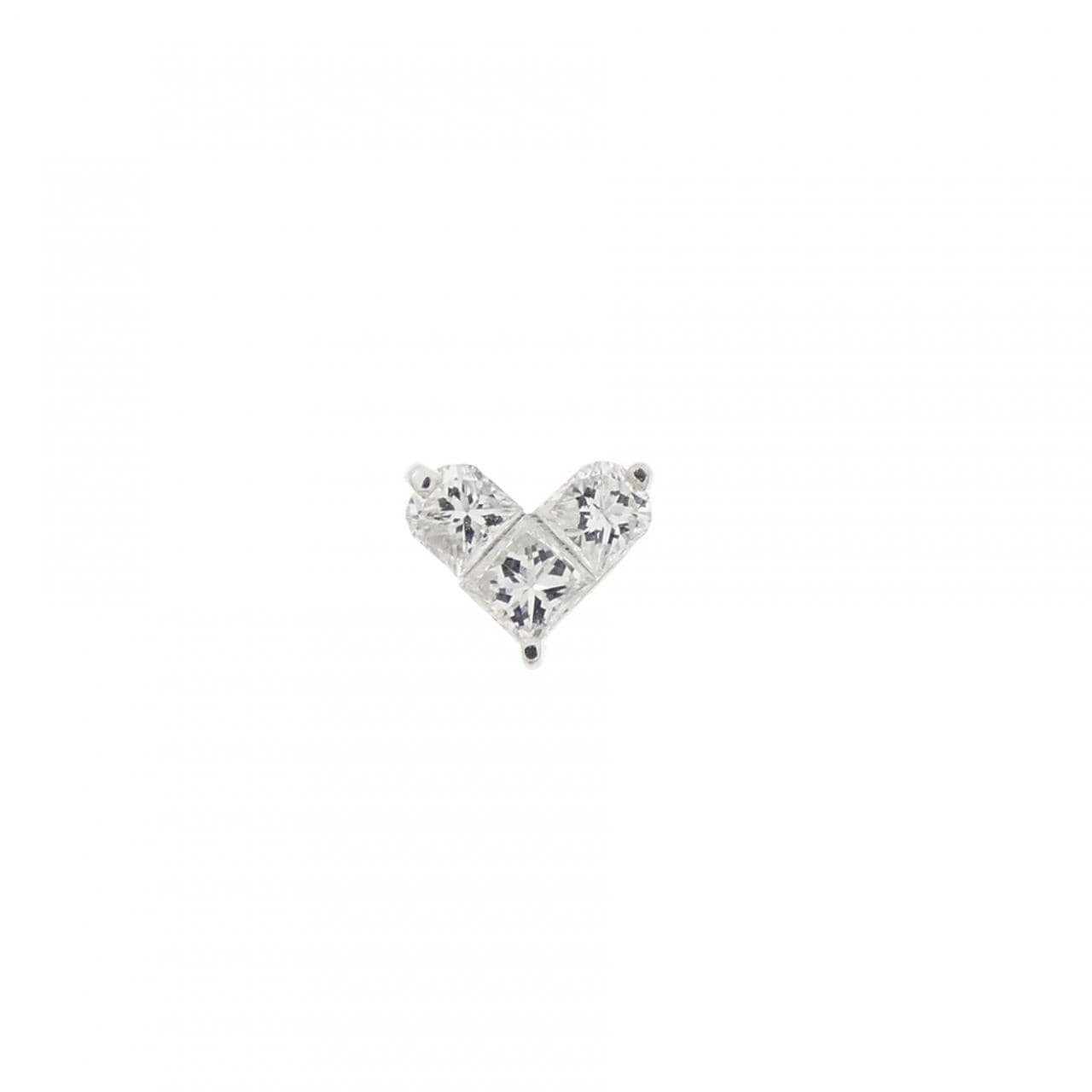 スタージュエリー ミステリアスハート スモール ピアス 0.10CT 片耳
