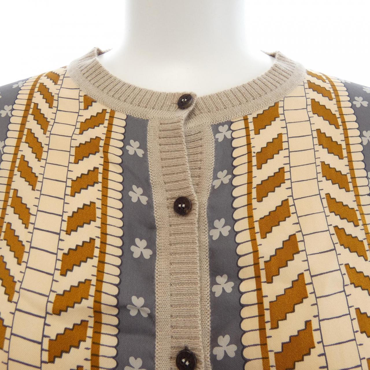 エルメス HERMES BOUCLES ET GALONS DU TSAR *97-7762 ツイルレーヌ カーディガン