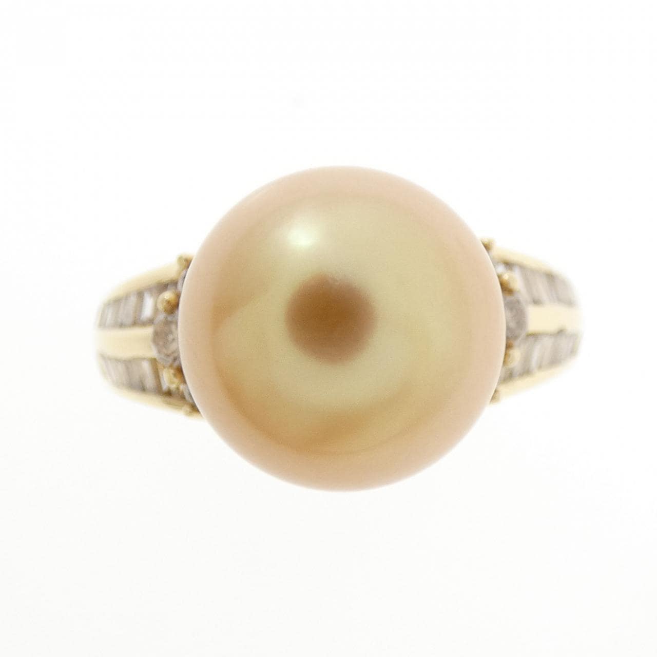 K18YG 白蝶パール リング 11.2mm