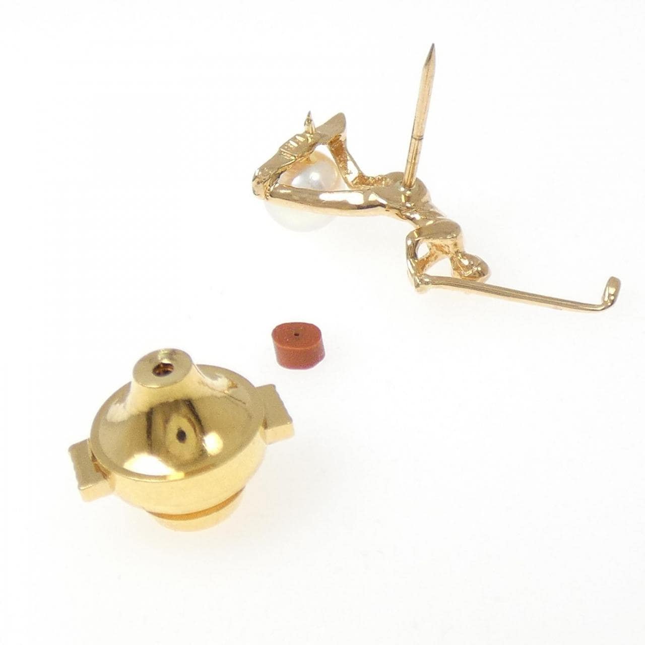 K18YG ゴルフ アコヤパール ブローチ 5.9mm