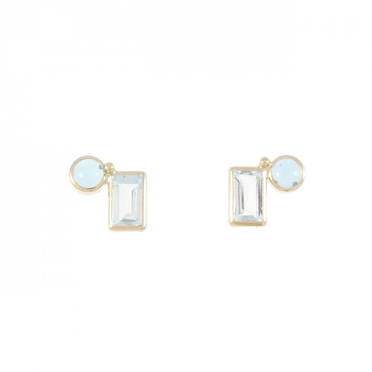 [BRAND NEW] K10YG blue Topaz earrings