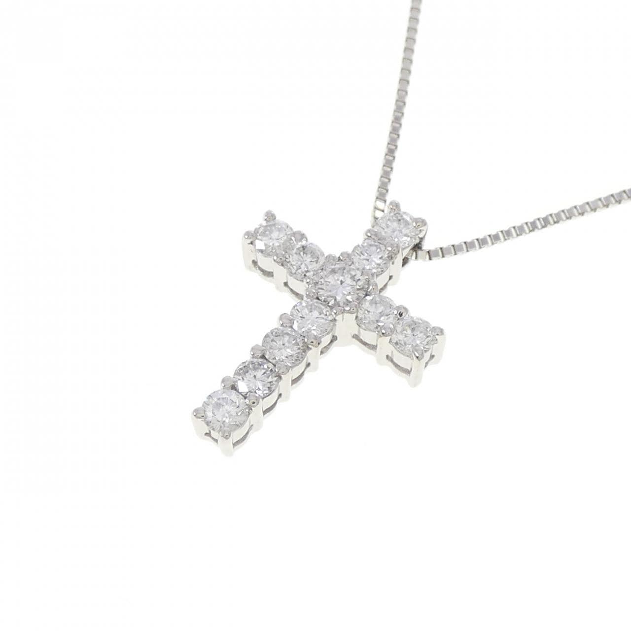 PT850 クロス ダイヤモンド ネックレス 0.50CT