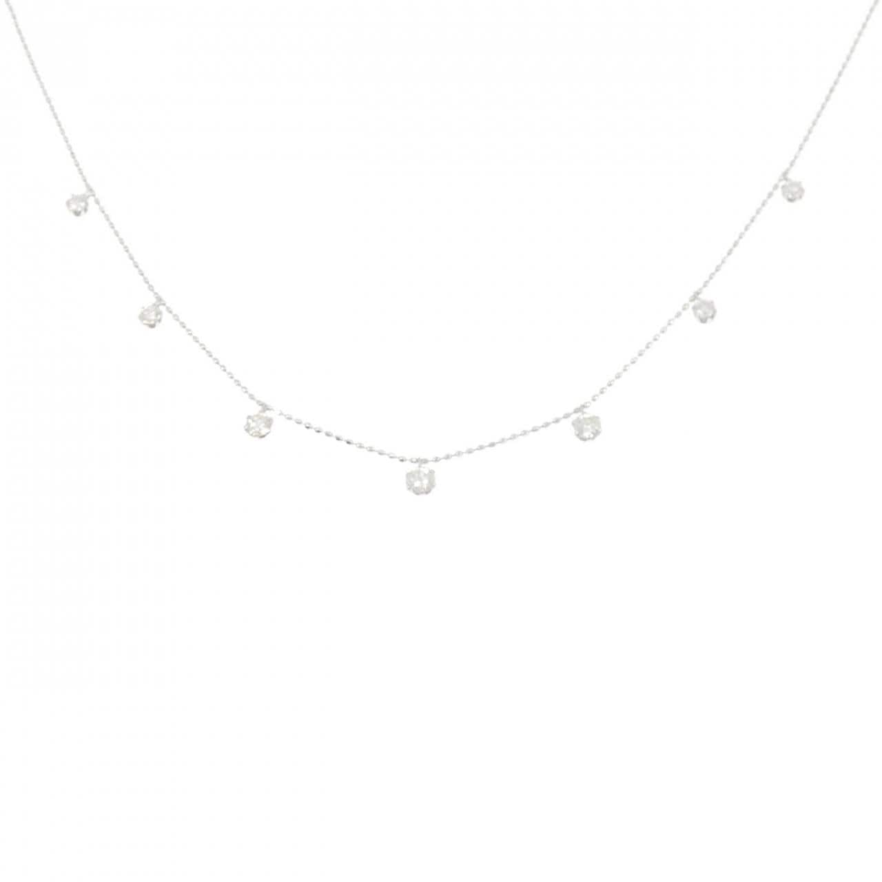 K18WG ダイヤモンド ネックレス 0.70CT