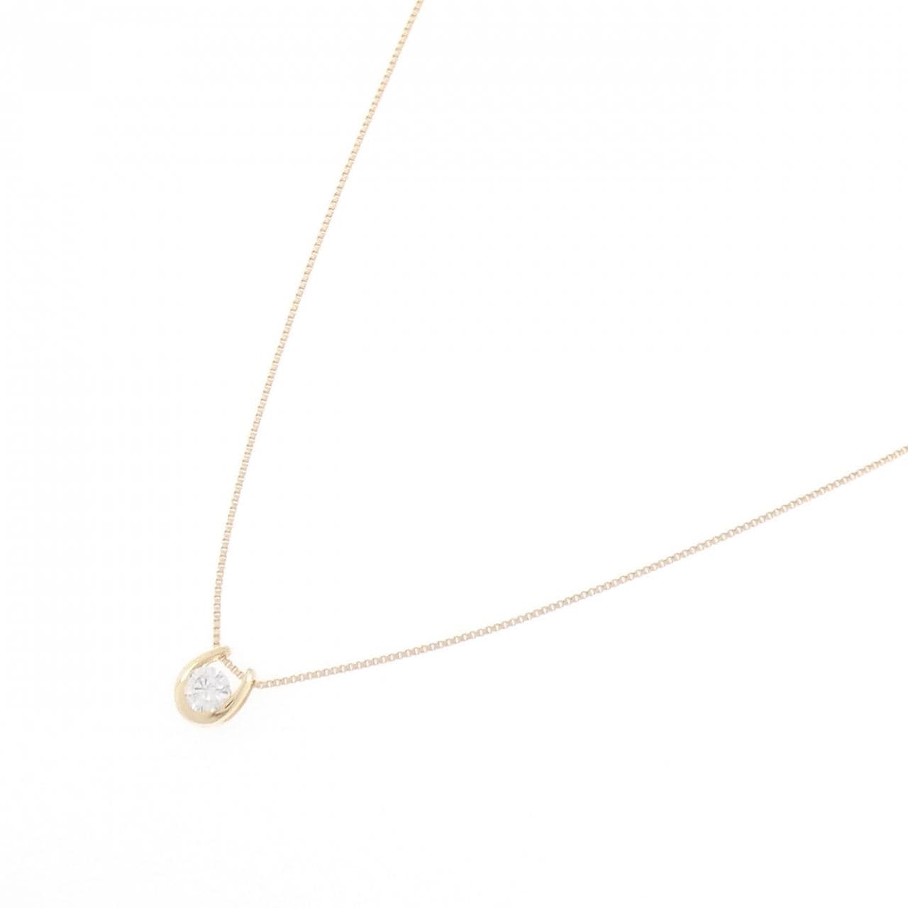 K18YG ダイヤモンド ネックレス 0.08CT