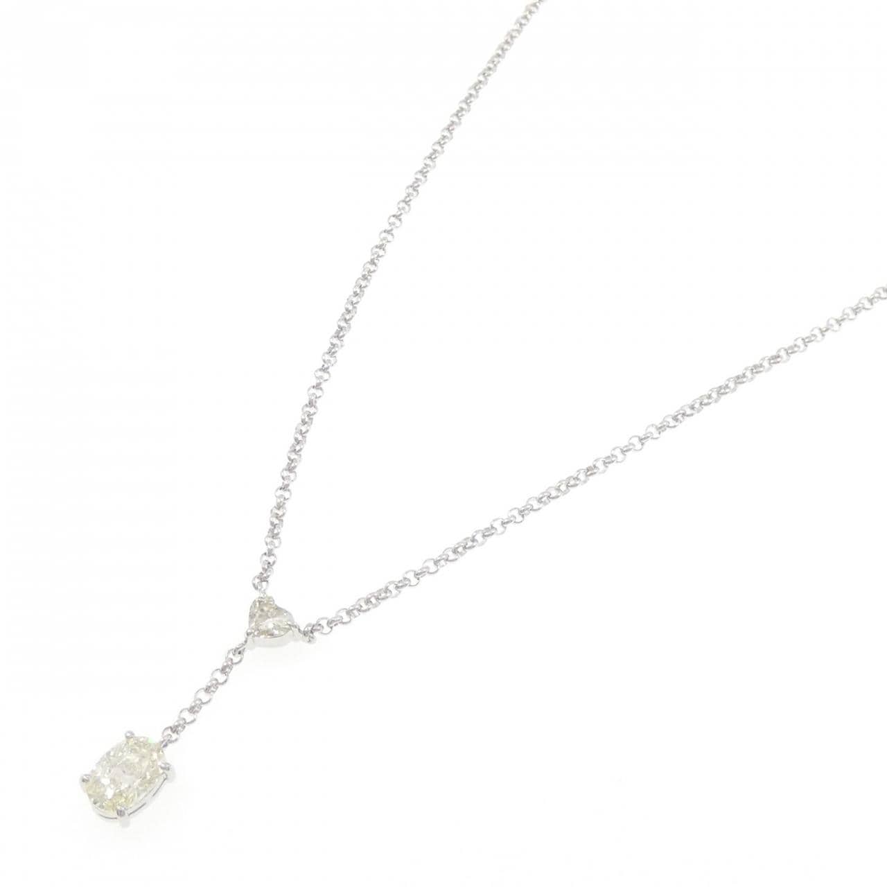 PT900/PT850 ハート ダイヤモンド ネックレス 1.298CT