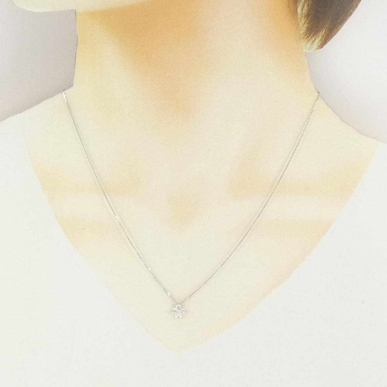 スタージュエリー フラワー ダイヤモンド ネックレス 0.25CT