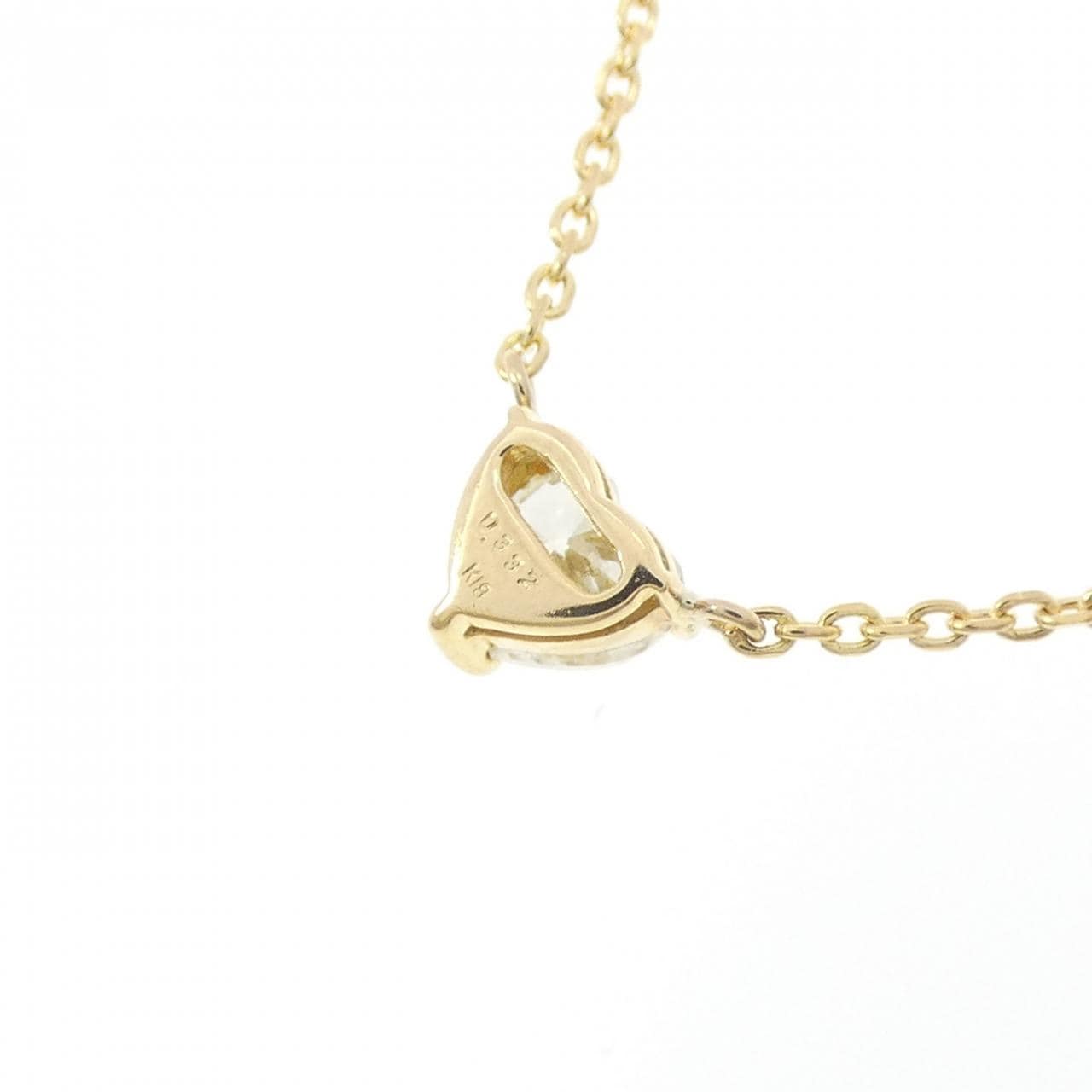 K18YG ハートダイヤモンド ネックレス 0.332CT