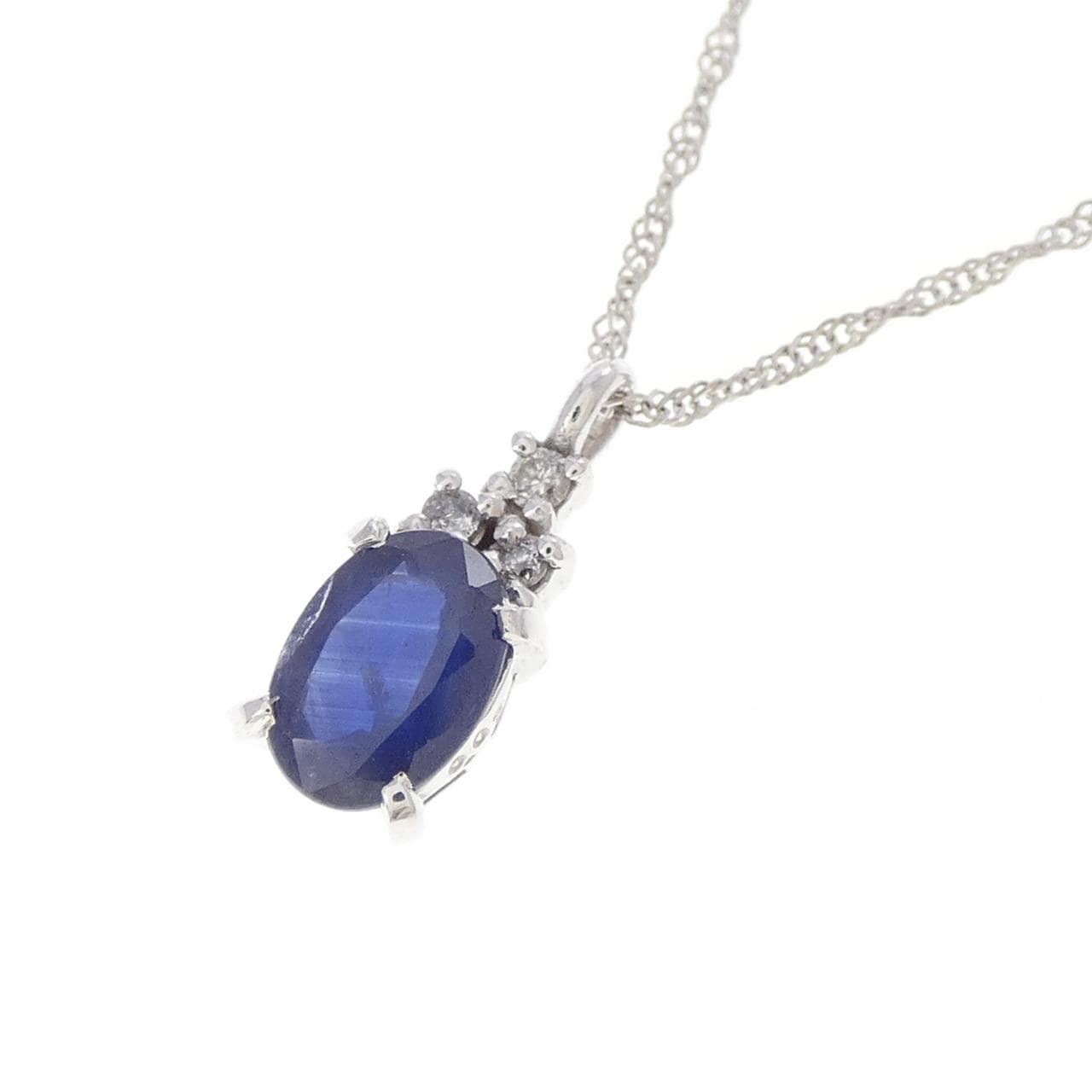 K18WG サファイヤ ネックレス 0.5CT