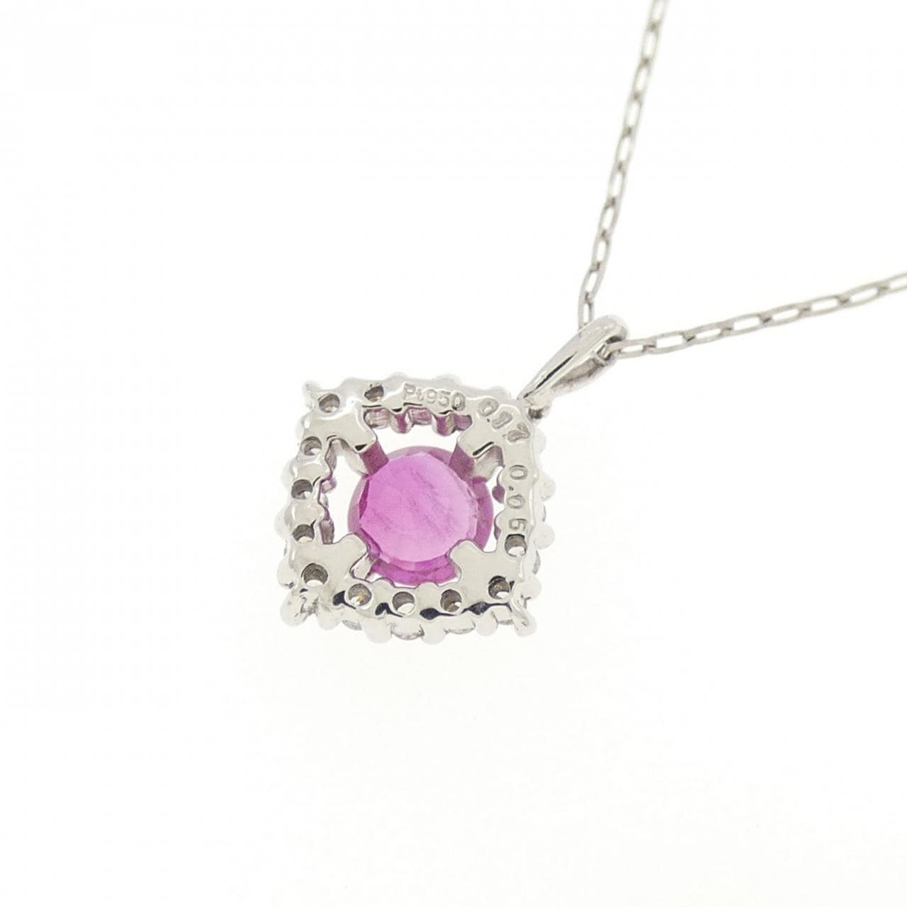 【新品】PT950/PT900 ルビー ネックレス 0.17CT