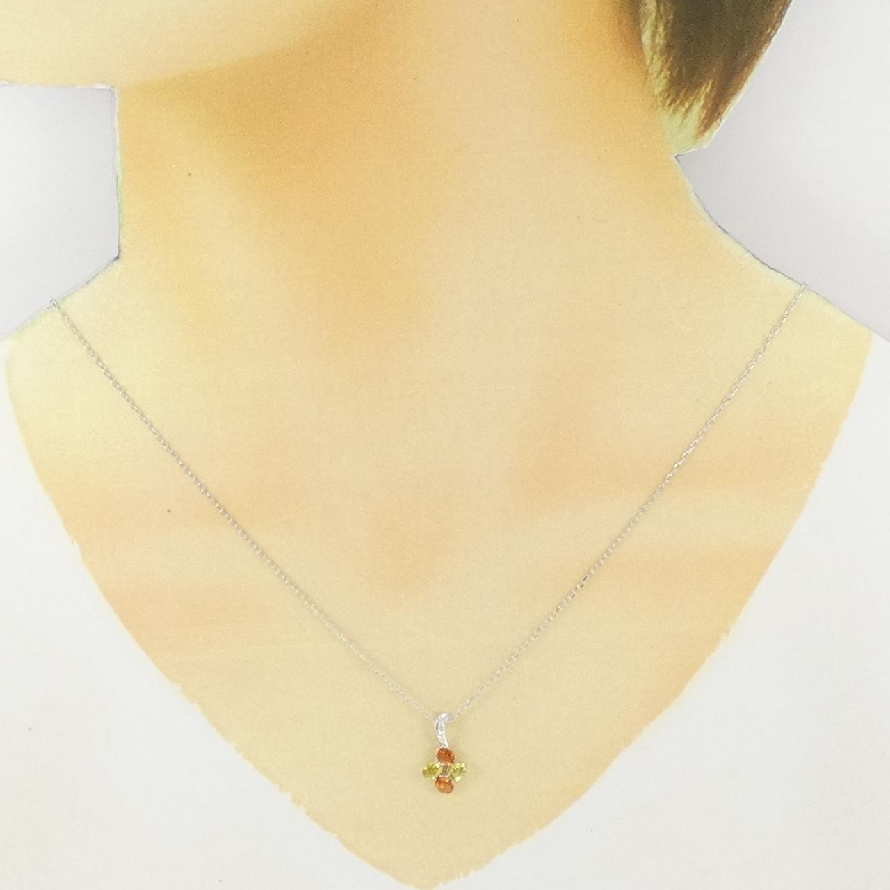 K18WG サファイヤ ネックレス 0.60CT
