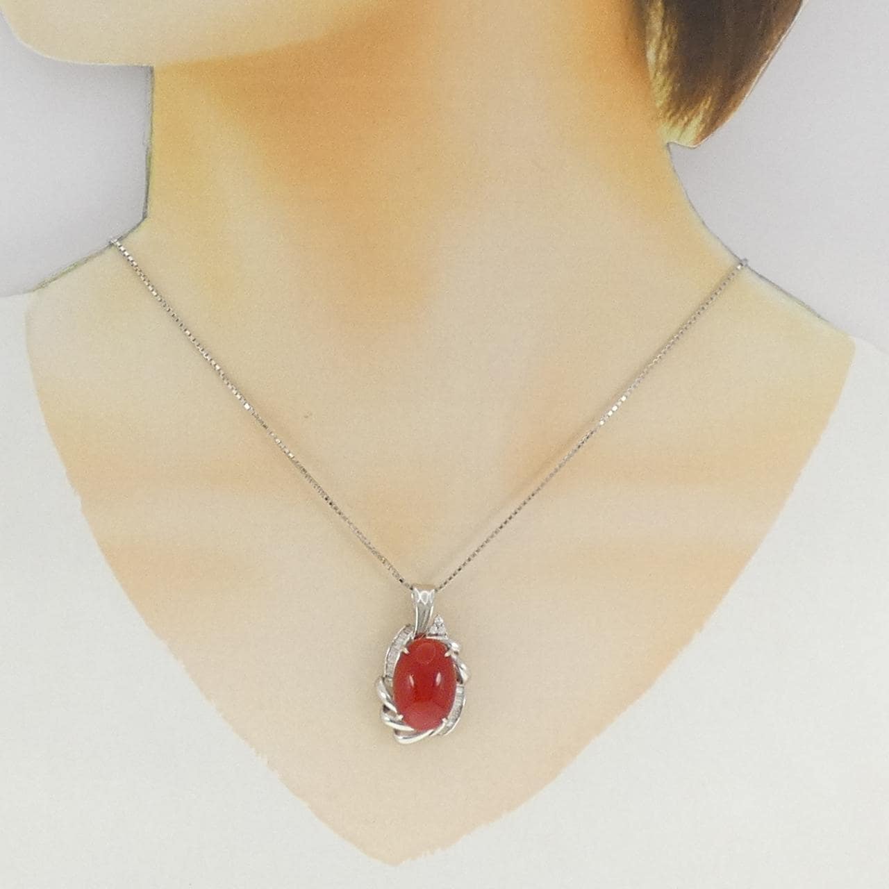 PT900/PT850 サンゴ ネックレス