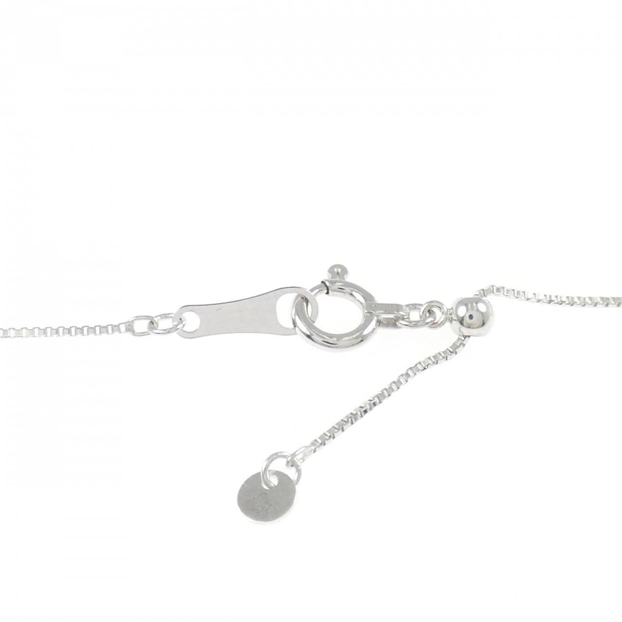 K18WG フラワー サファイヤ ネックレス 0.25CT
