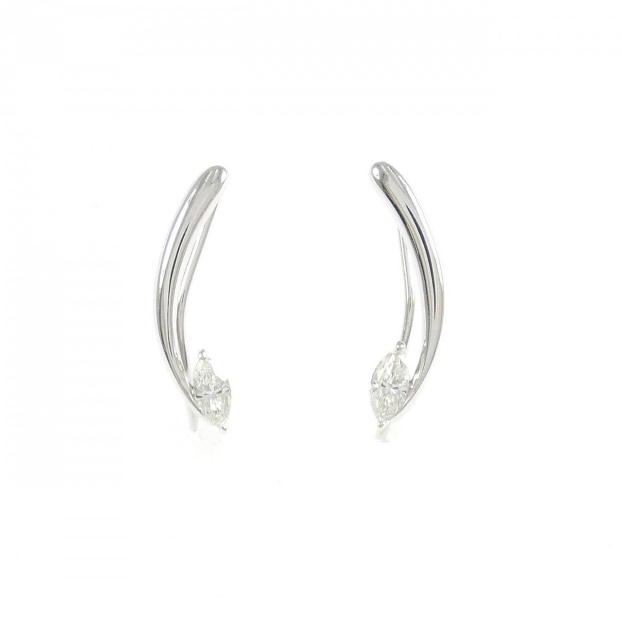 K18WG ダイヤモンド ピアス 0.20CT