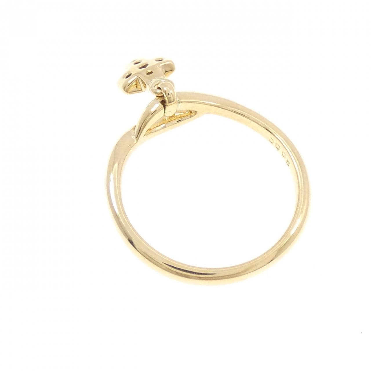 750YG/750WG クロス ダイヤモンド リング 0.05CT