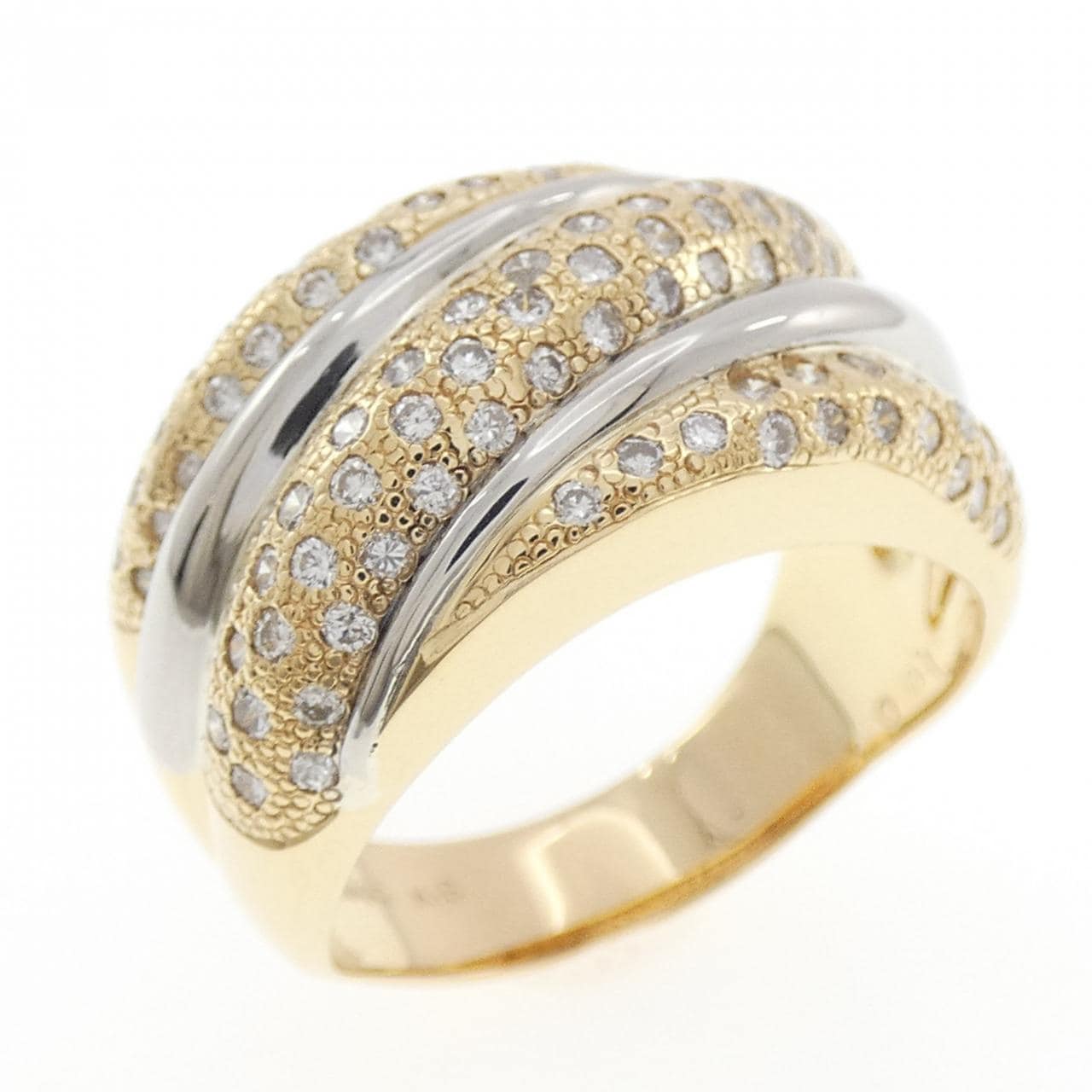 K18YG/PT900 ダイヤモンド リング 1.00CT