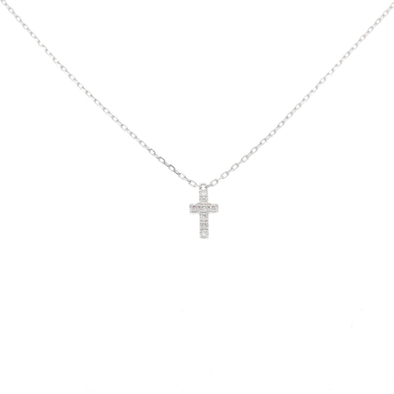 アーカー クロス パヴェ ネックレス 0.05CT