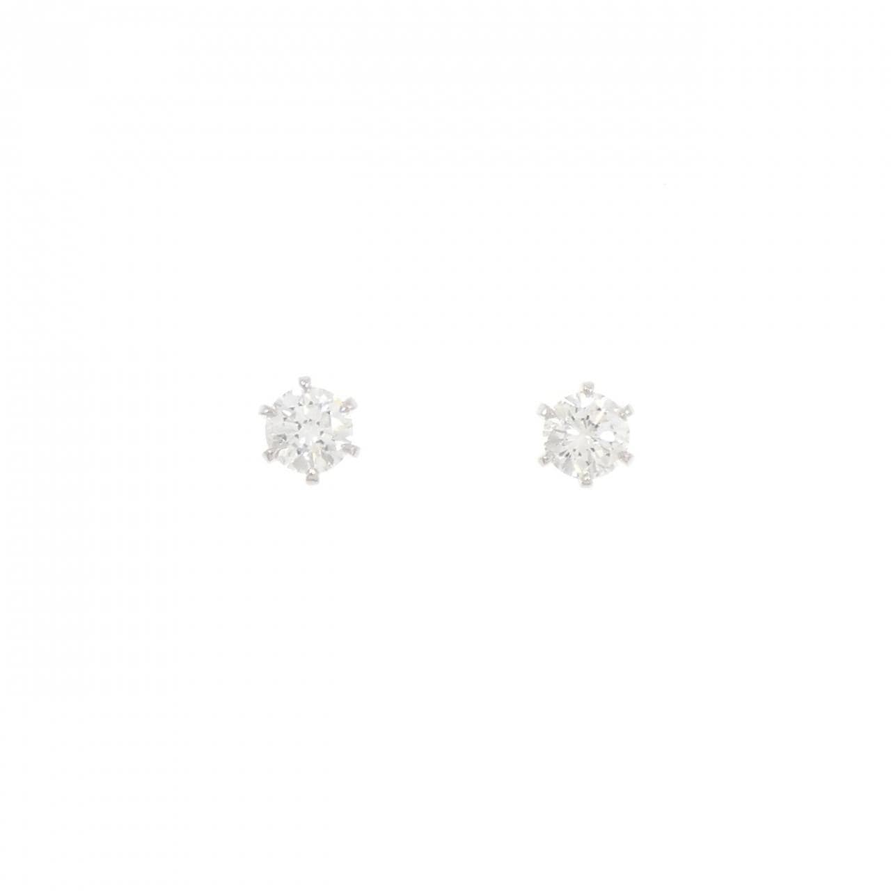 【リメイク】PT900/ST ダイヤモンド ピアス 0.405CT 0.407CT D-E SI2 VG-GOOD