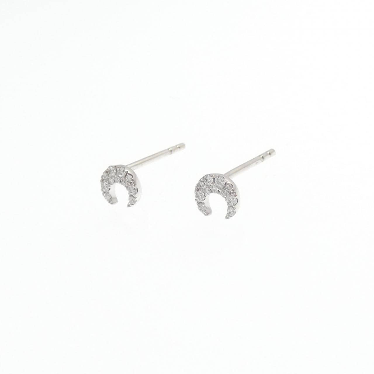750WG/K18WG ダイヤモンド ピアス 0.08CT
