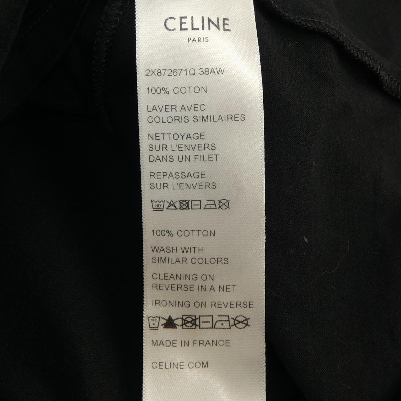 セリーヌ CELINE CELINE PARIS Tシャツ トリオンフ TRIOMPHE 2X872671Q Tシャツ