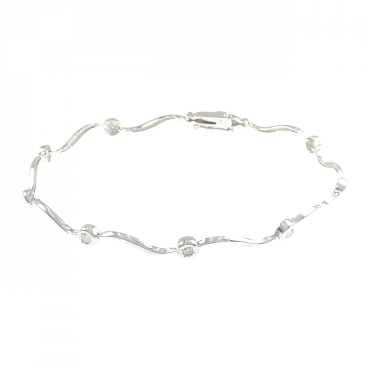 K18WG ダイヤモンド ブレスレット 0.25CT