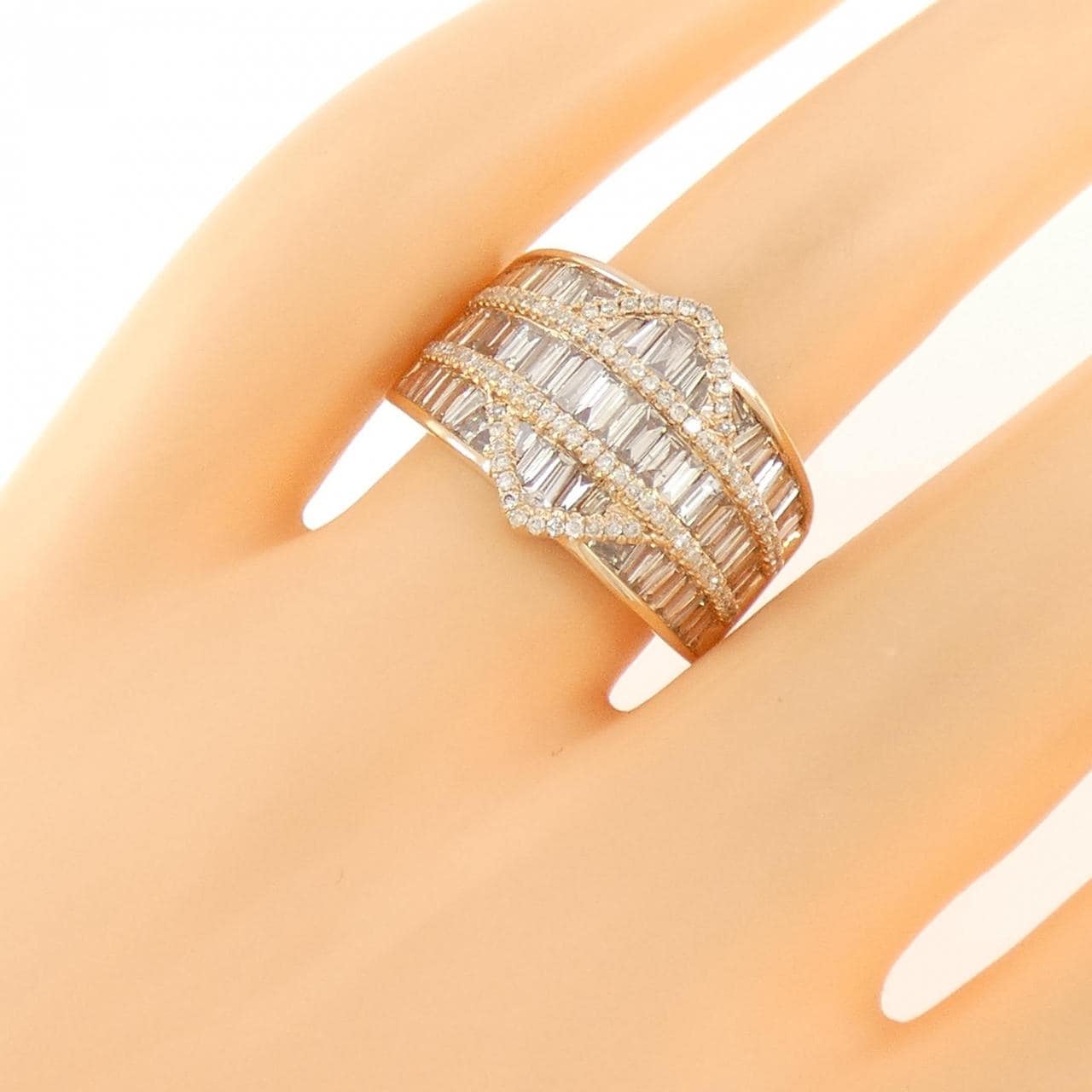 K18PG ダイヤモンド リング 2.00CT