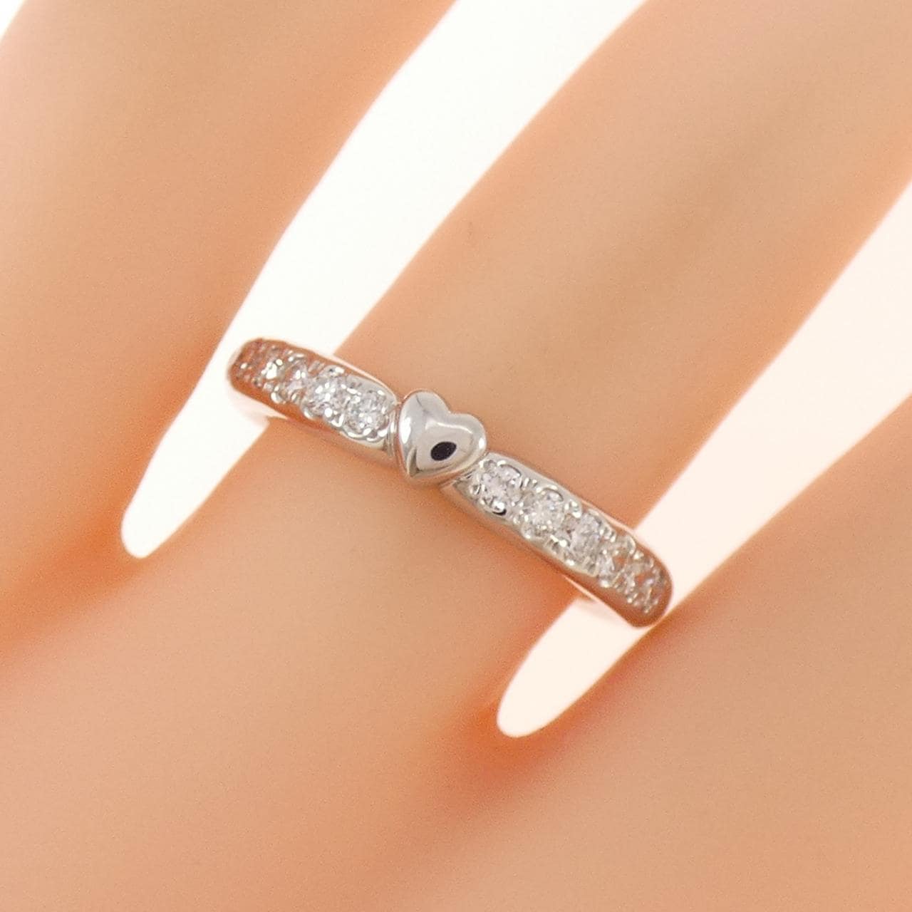 PT950 ハート ダイヤモンド リング 0.23CT