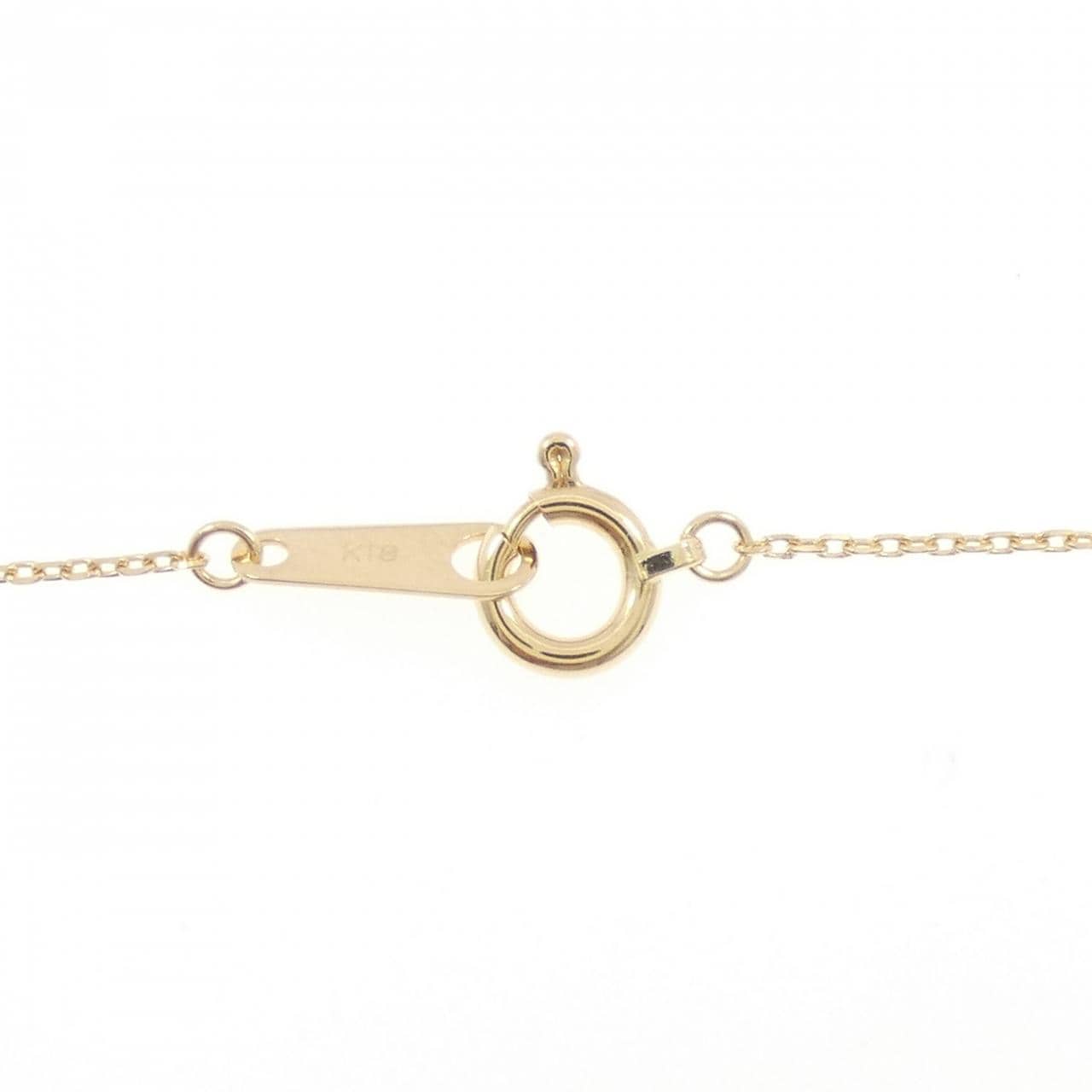 K18YG イニシャルS ダイヤモンド ネックレス 0.16CT