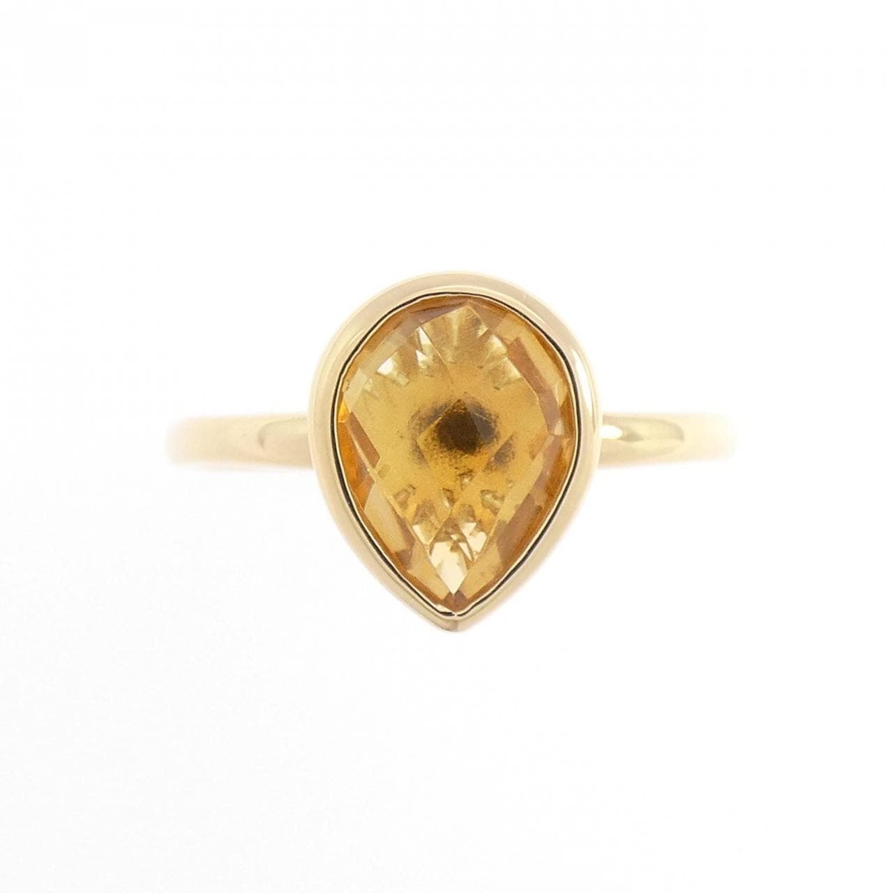 K18YG シトリン リング 1.90CT