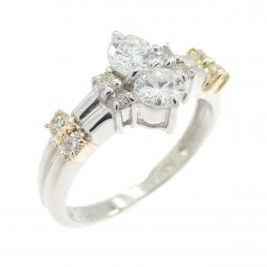 PT900/K18YG ダイヤモンド リング 0.50CT