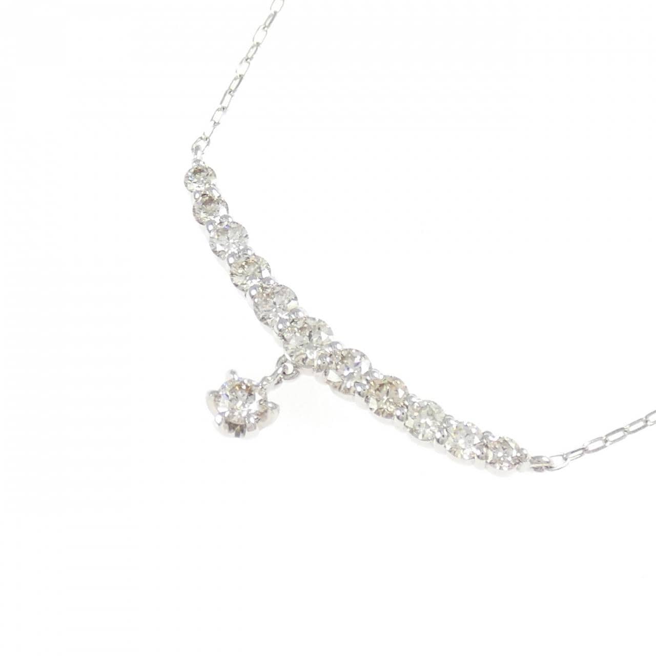 K18WG ダイヤモンド ネックレス 0.53CT