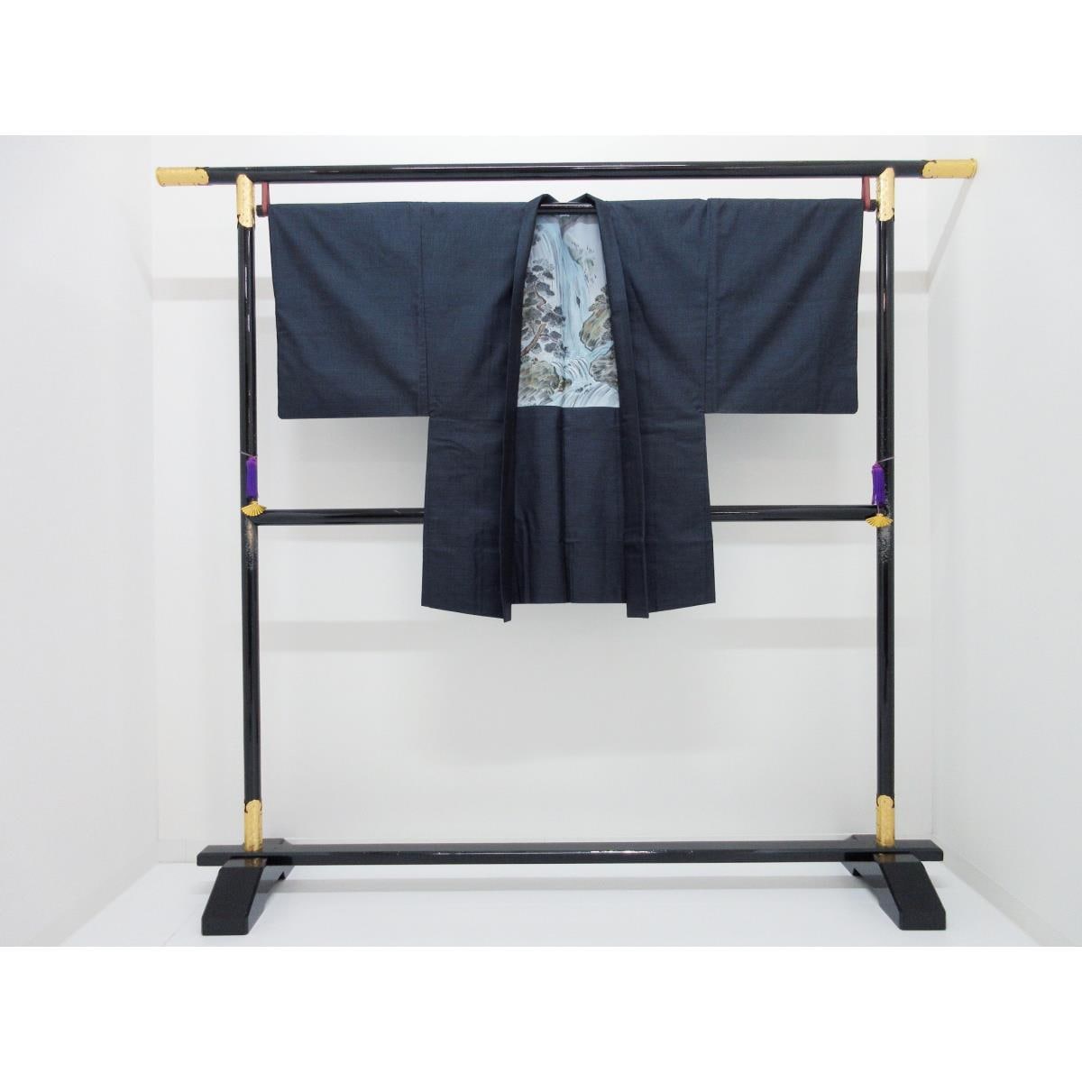 男物【大島紬】１００山　きもの・羽織・長襦袢　３点セット