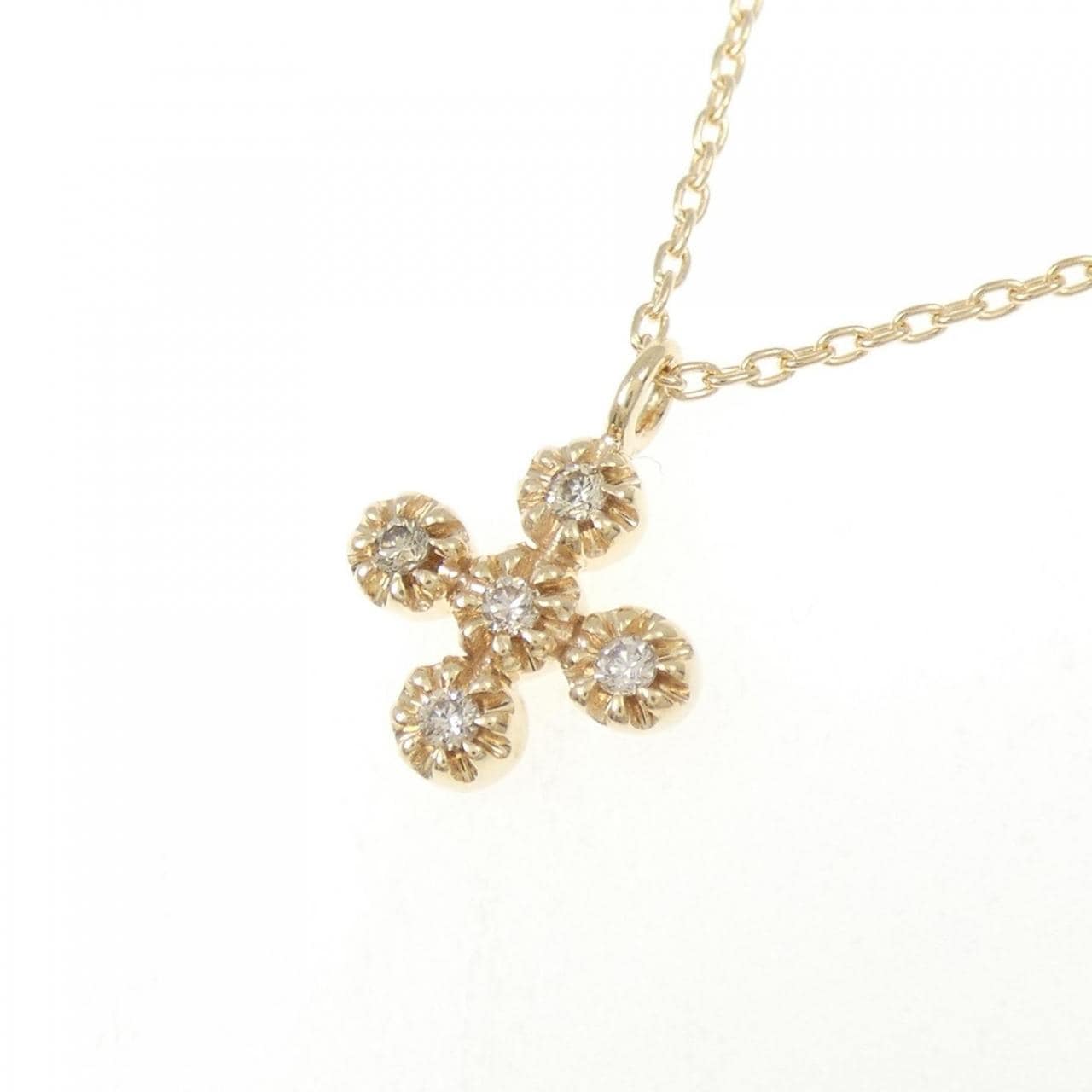 ココシュニック クロス ダイヤモンド ネックレス