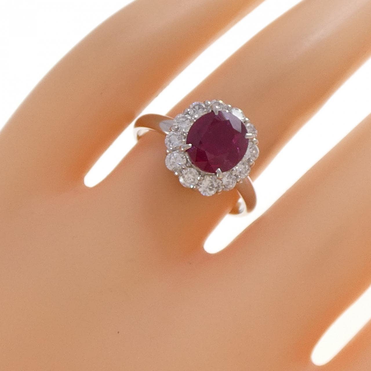 PT900 ルビー リング 1.975CT