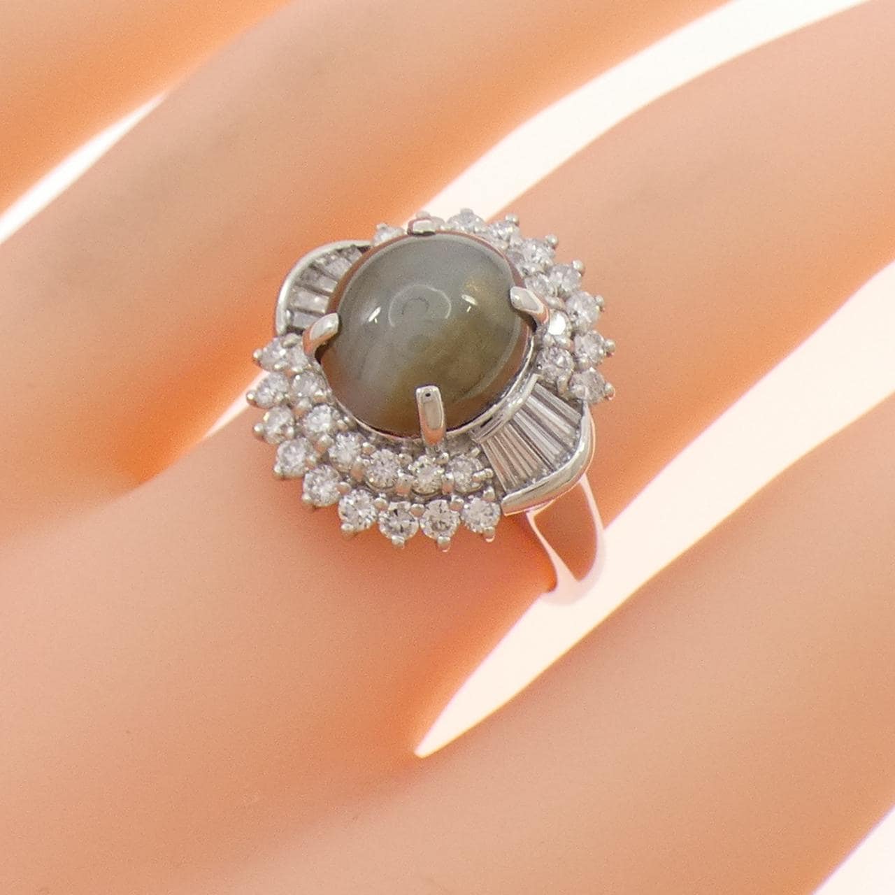 PT850 クリソベリルキャッツ リング 5.76CT