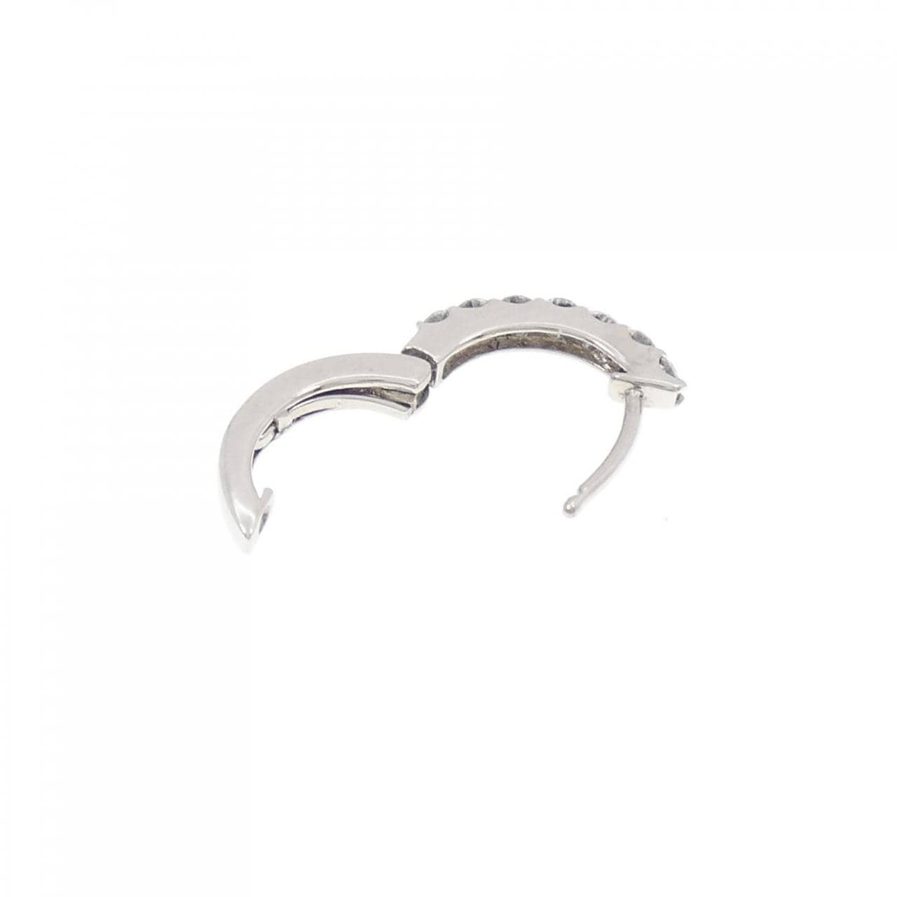 K18WG ダイヤモンド ピアス 0.18CT 片耳