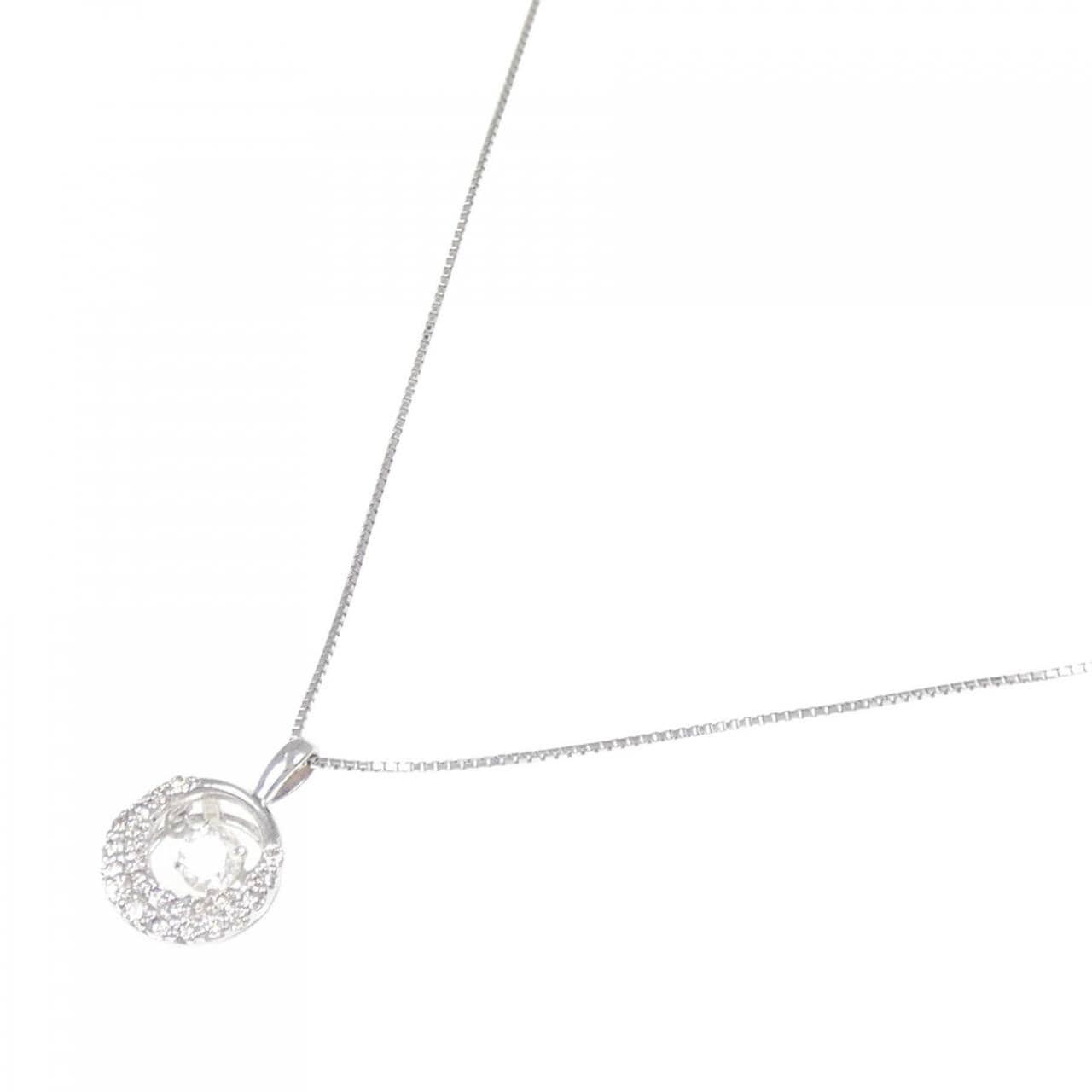 K18WG ダイヤモンド ネックレス 0.18CT